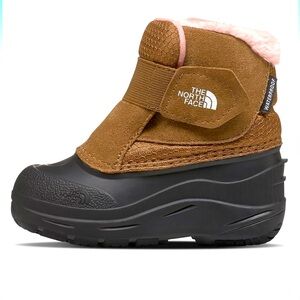 THE NORTH FACE Kids’Toddler Alpenglow II Insulated Snow Boot,Sz 7,Pinecone Brown